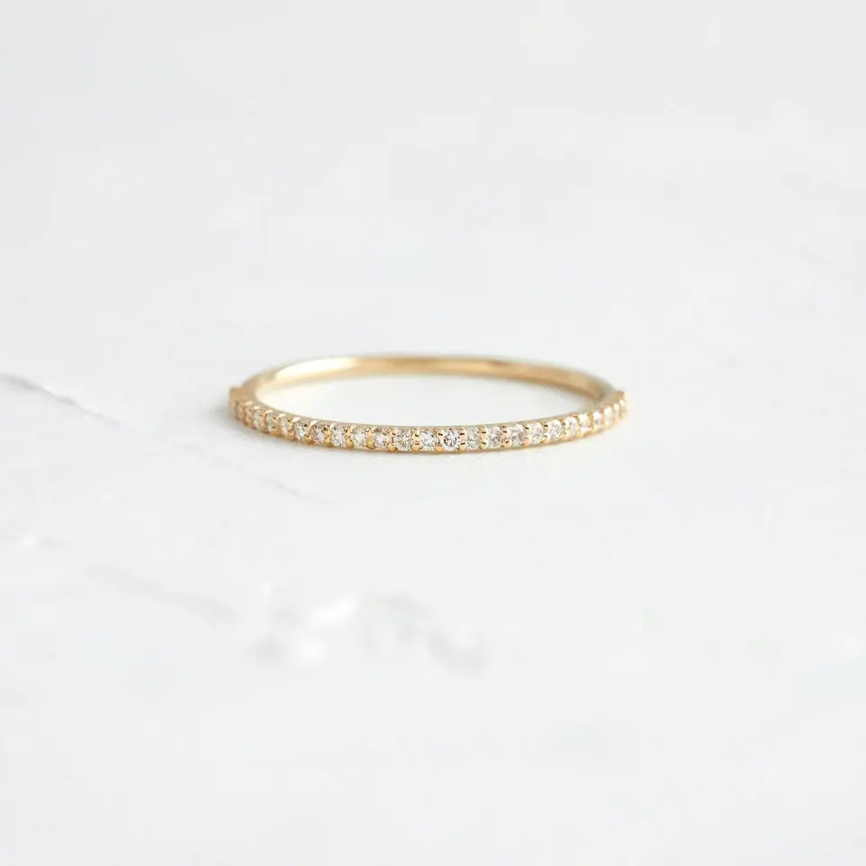 Thumbnail: 14k Gold Lab-Grown Diamond Wisp Band