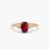 Thumbnail: Oval Shape Ruby Diamond Ring