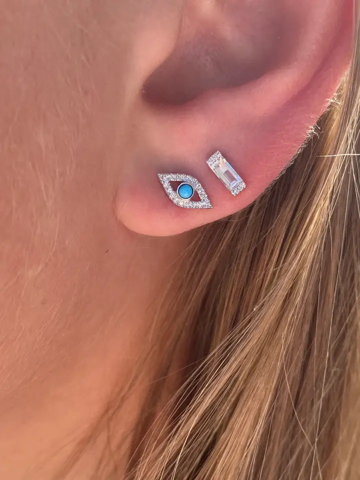 Eye Earrings With Turquoise