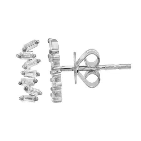 Thumbnail: Picket Baguette Diamond  Studs
