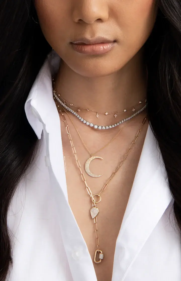 Diamond Moon Necklace