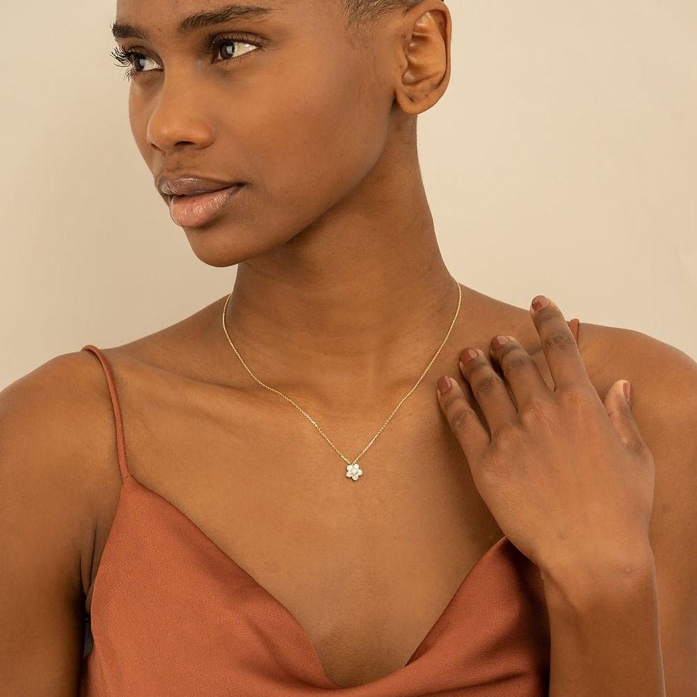 Thumbnail: 18K Solid Gold Diamond Necklace