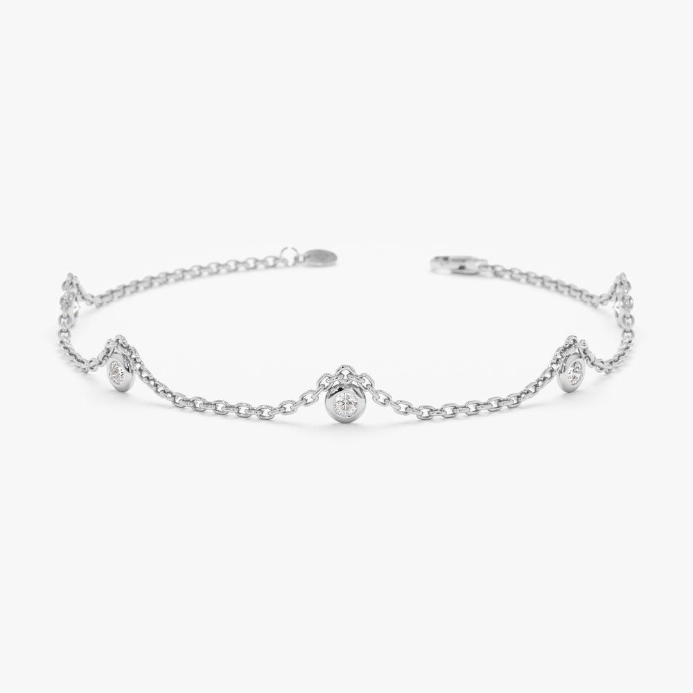 Diamond By the Yard Charm Bracelet