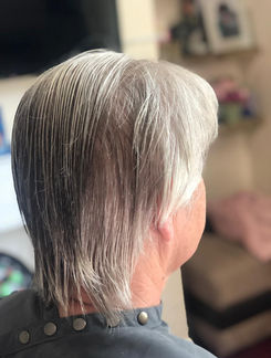 Theresa before her haircut, prior to her restyle