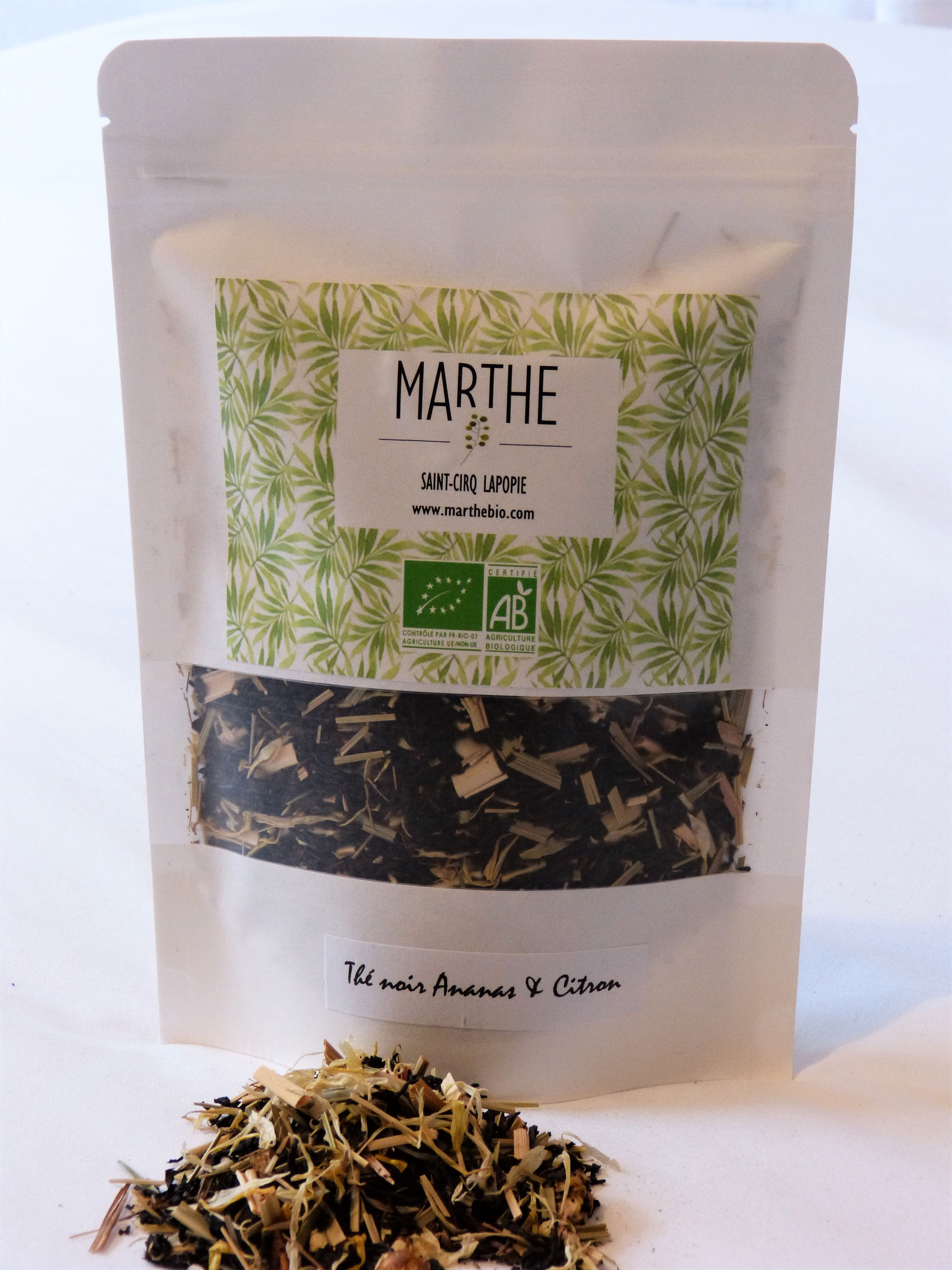 Thé noir bio Ananas & Citron