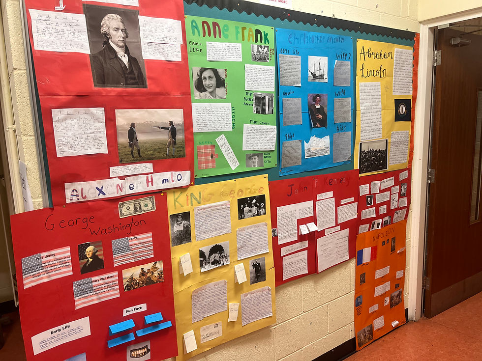 Fifth Class History Projects