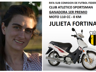 Ganadores Rifa Sub Com Futbol Federal B.