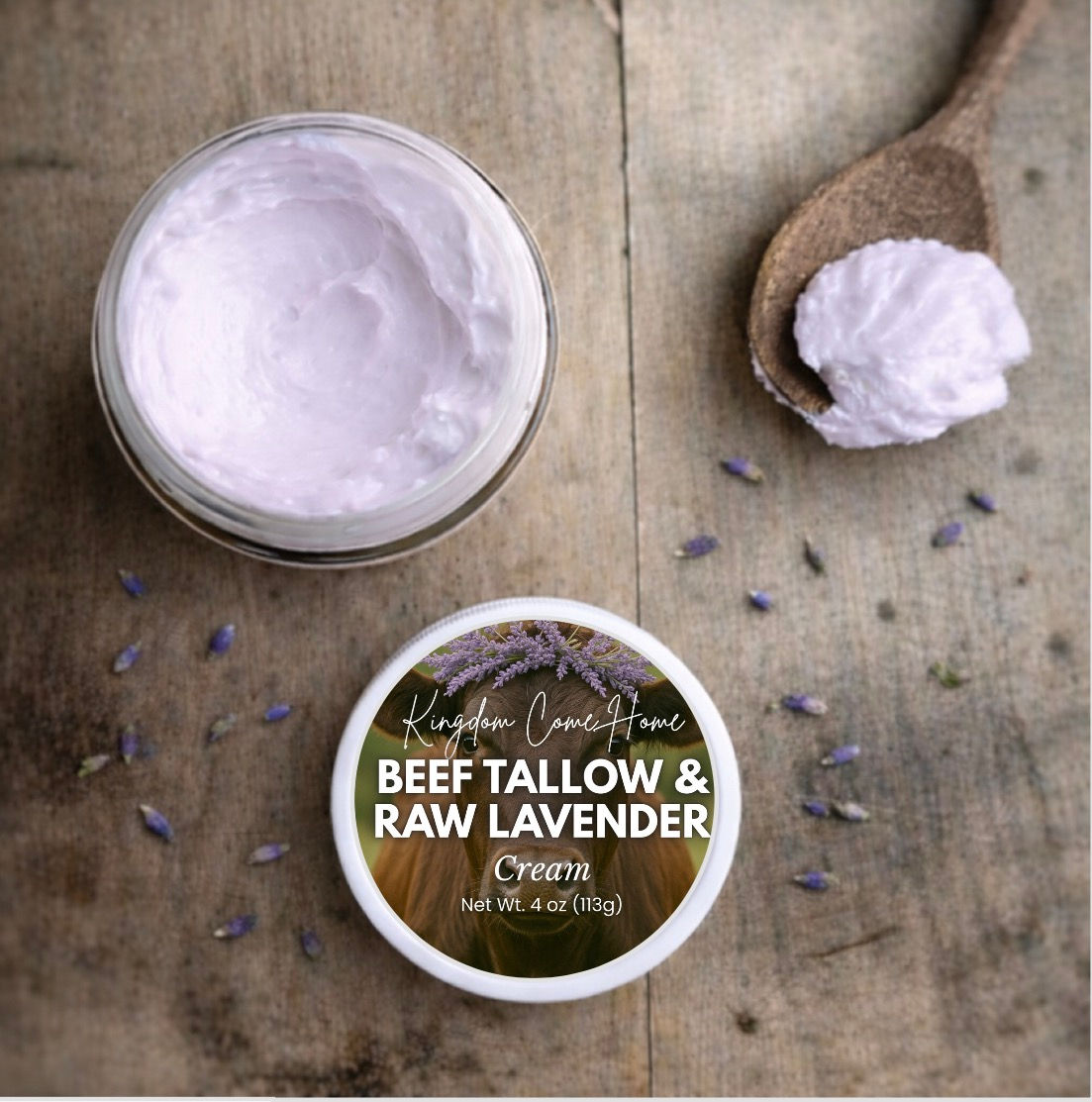 Beef Tallow + Raw Lavender Cream