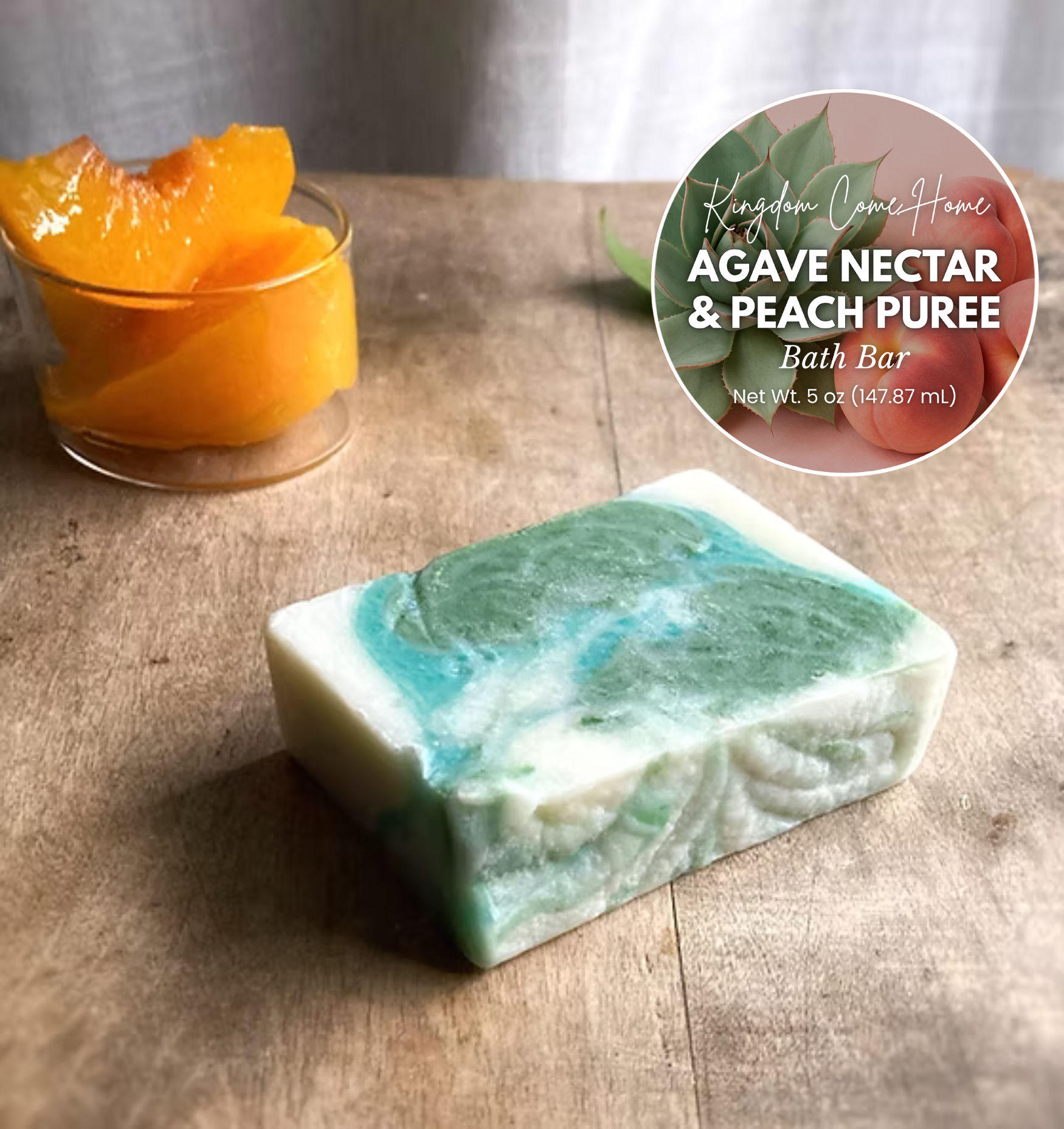 Agave Nectar & Peach Puree Bath Bar