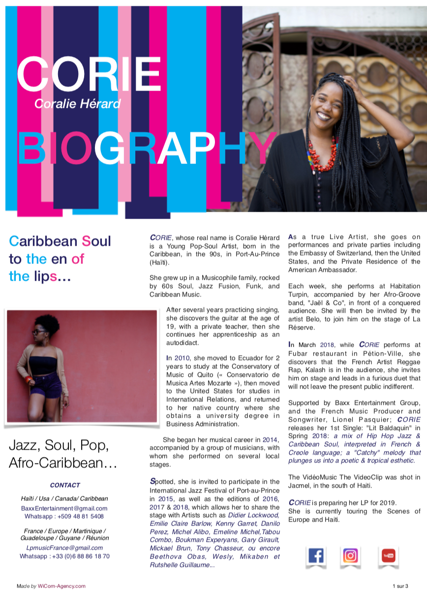 Biographie Coralie Herard Corie