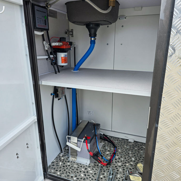 Power setup in the Riviera 2 Horse Angle Load Overnighter horse float