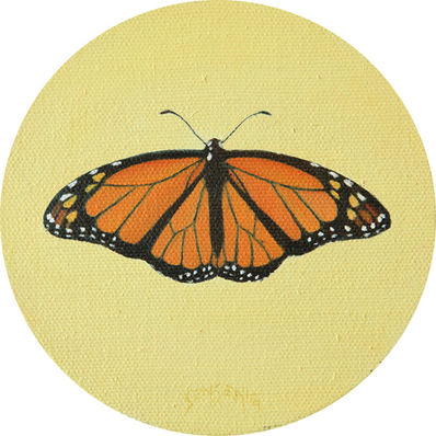 Small painting of a monarch butterfly
