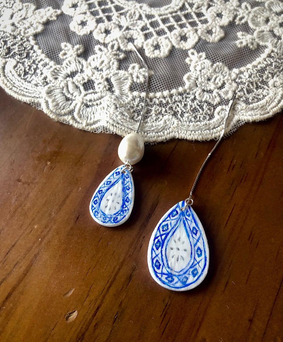 縮圖：手繪飾品｜耳環｜米通匙羹