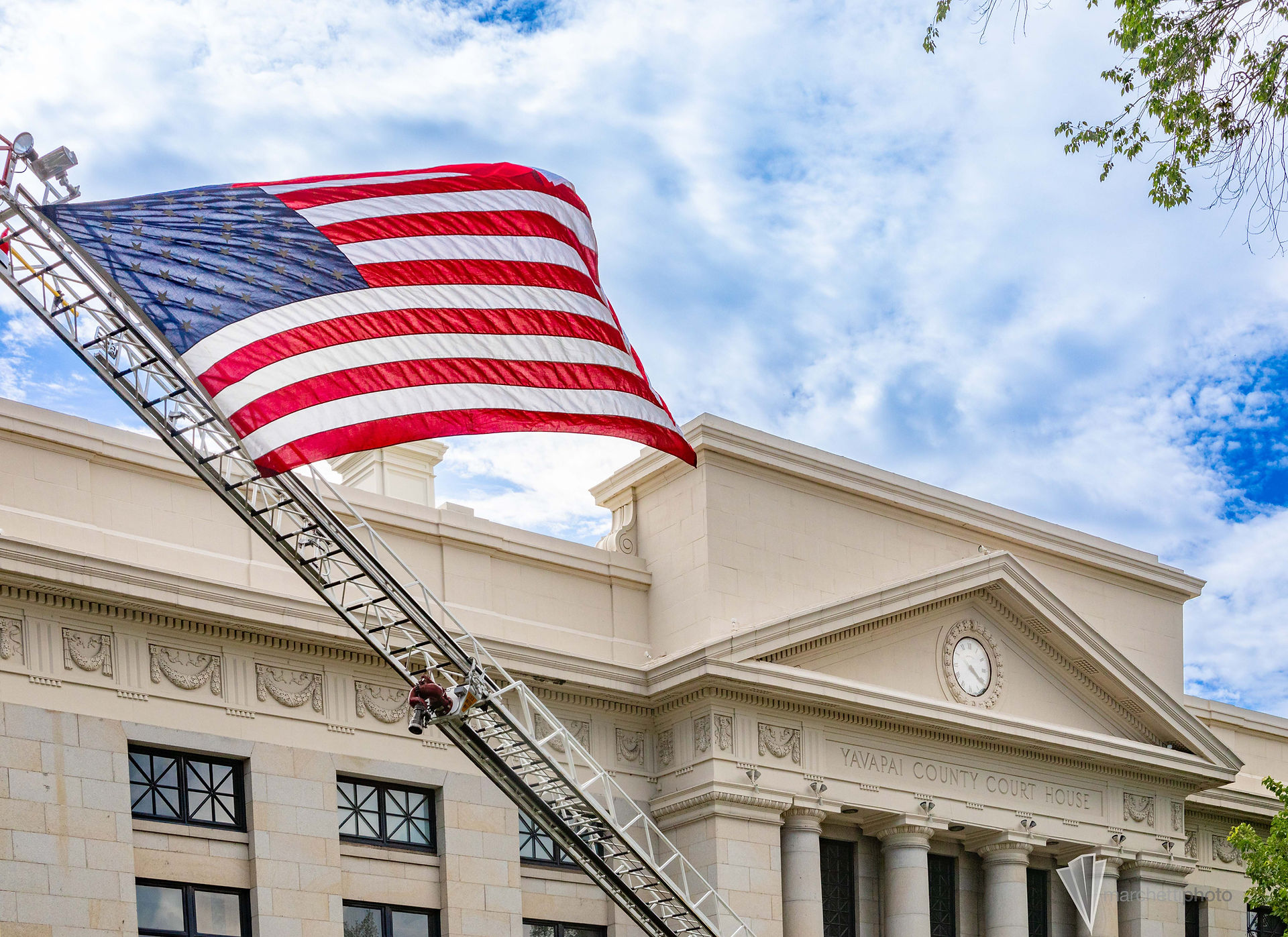 American Flag Prescott AZ Granite Mountain Hotshot Monument Unveiled