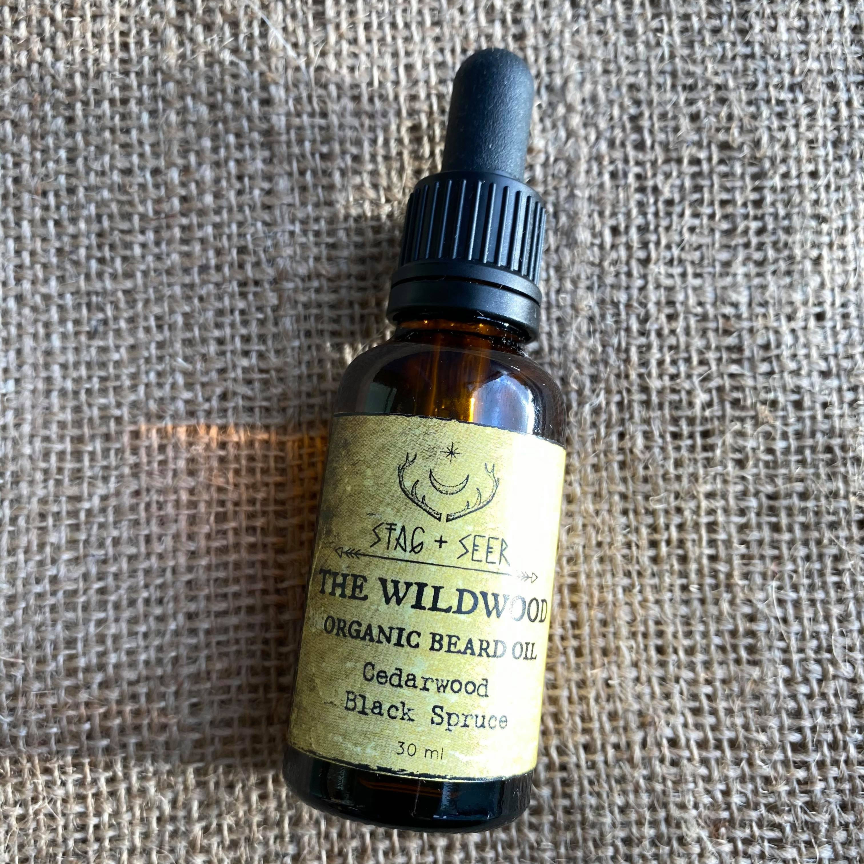 Stag + Seer Organic Beard Oil THE WILDWOOD - Cedarwood & Black Spruce