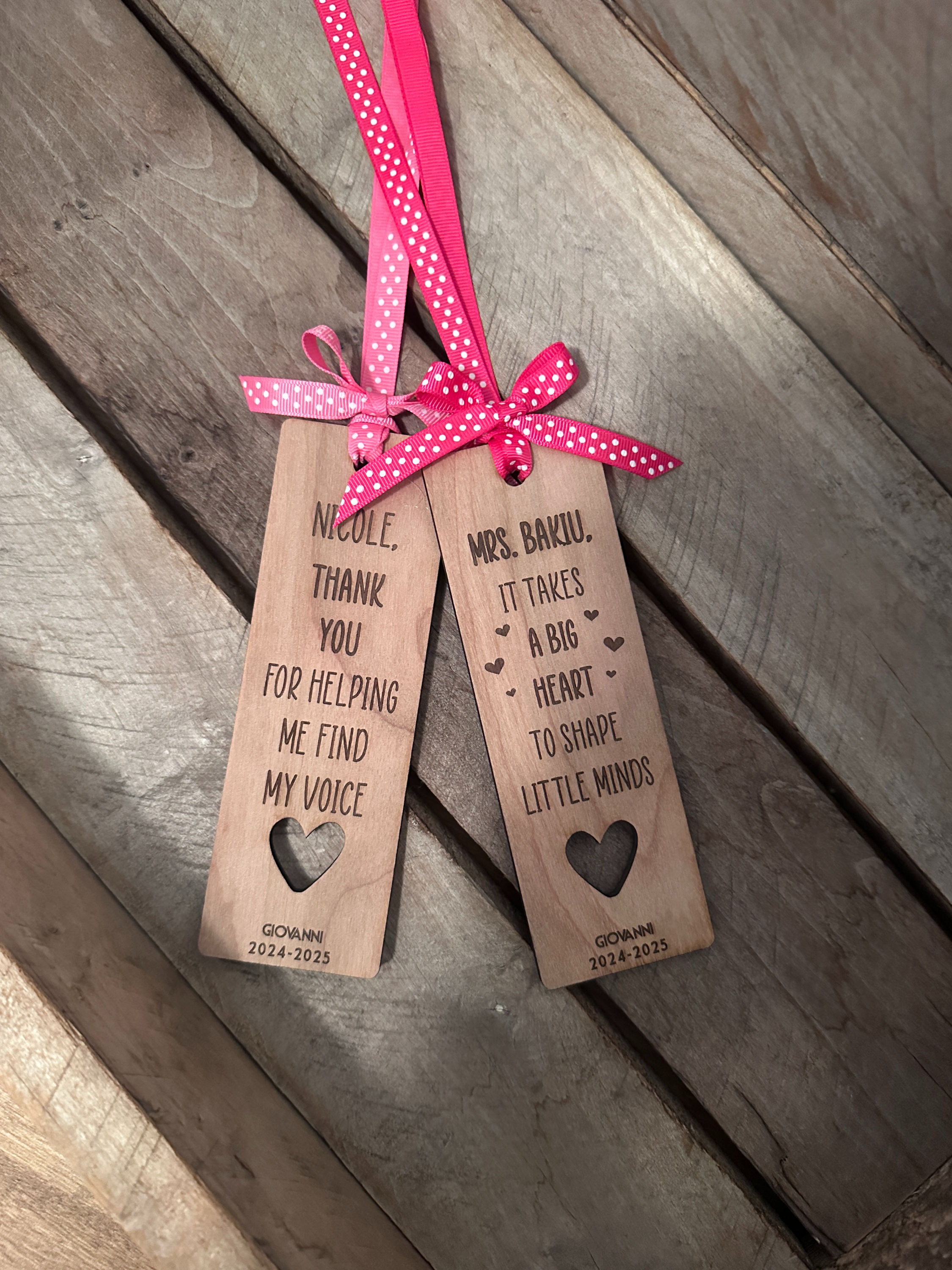 Wooden Bookmarks Personalized