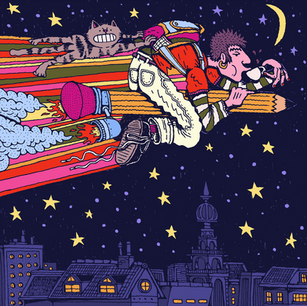 Time flies, Melcher Oosterman, illustration