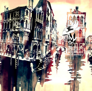 Artist: Danijel Zezelj

Cover art for the luxury collection of the trilogy
The Gilded Wolves, by Roshani Chokshi 
Client: Bücher Büchse