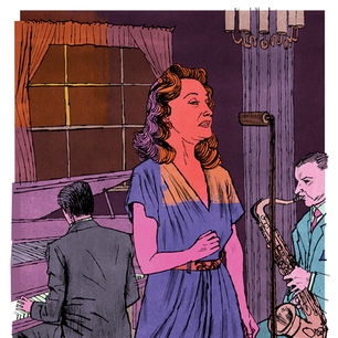 Matt Rota for The American Scholar, illustration, portrait, music, singer, Lee Wiley