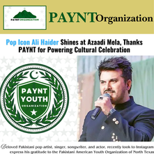 'Pop-Icon' Ali Haider Expresses Gratitude to PAYNT