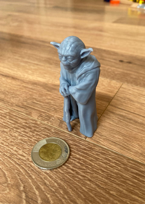 3d printed yoda in resin