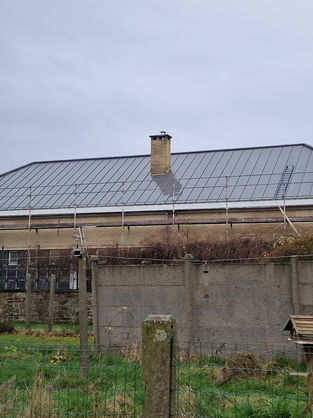 placement des faitières de la grande toiture