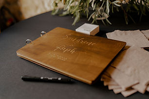 livre d'or d'une fête de mariage