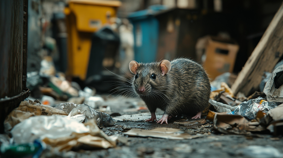 un rat dans une allée au milieu de la saleté