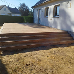 Terrasse en IPE avec escalier