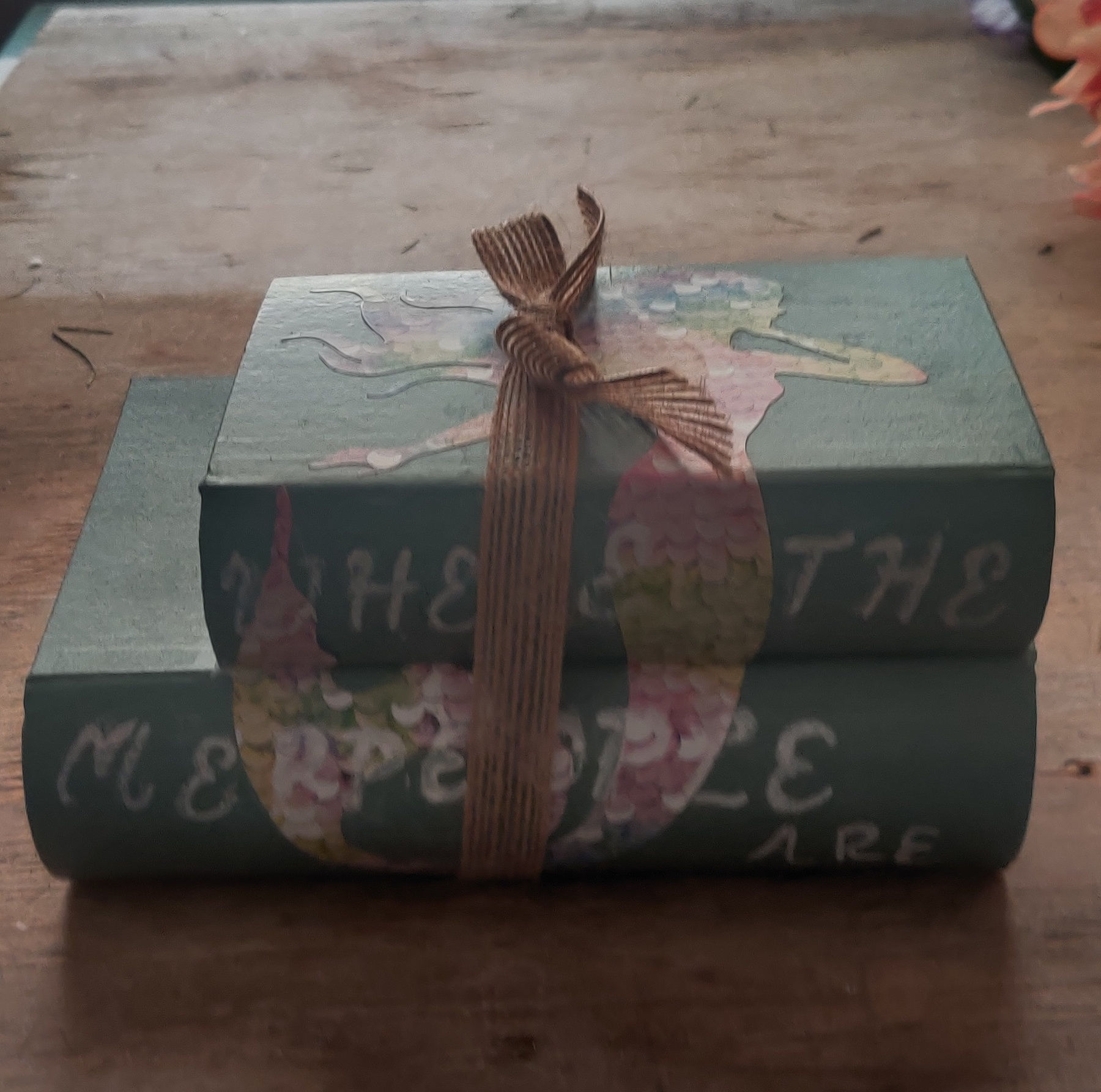 Mermaid book stack