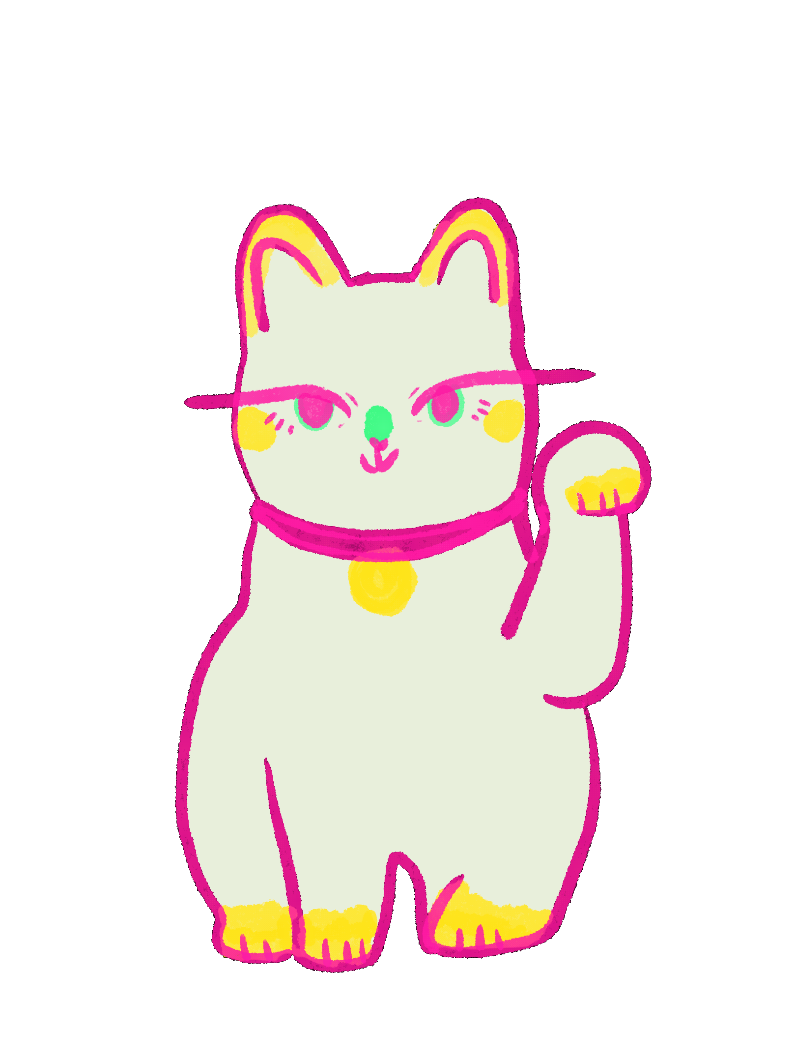 Lucky Cat maneki Neko, animation made by carolcoval