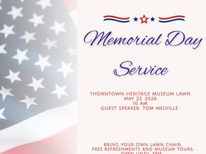 Thorntown Heritage Museum To Host Memorial Day Service