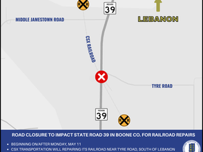 State Road 39 To Close South Of Lebanon