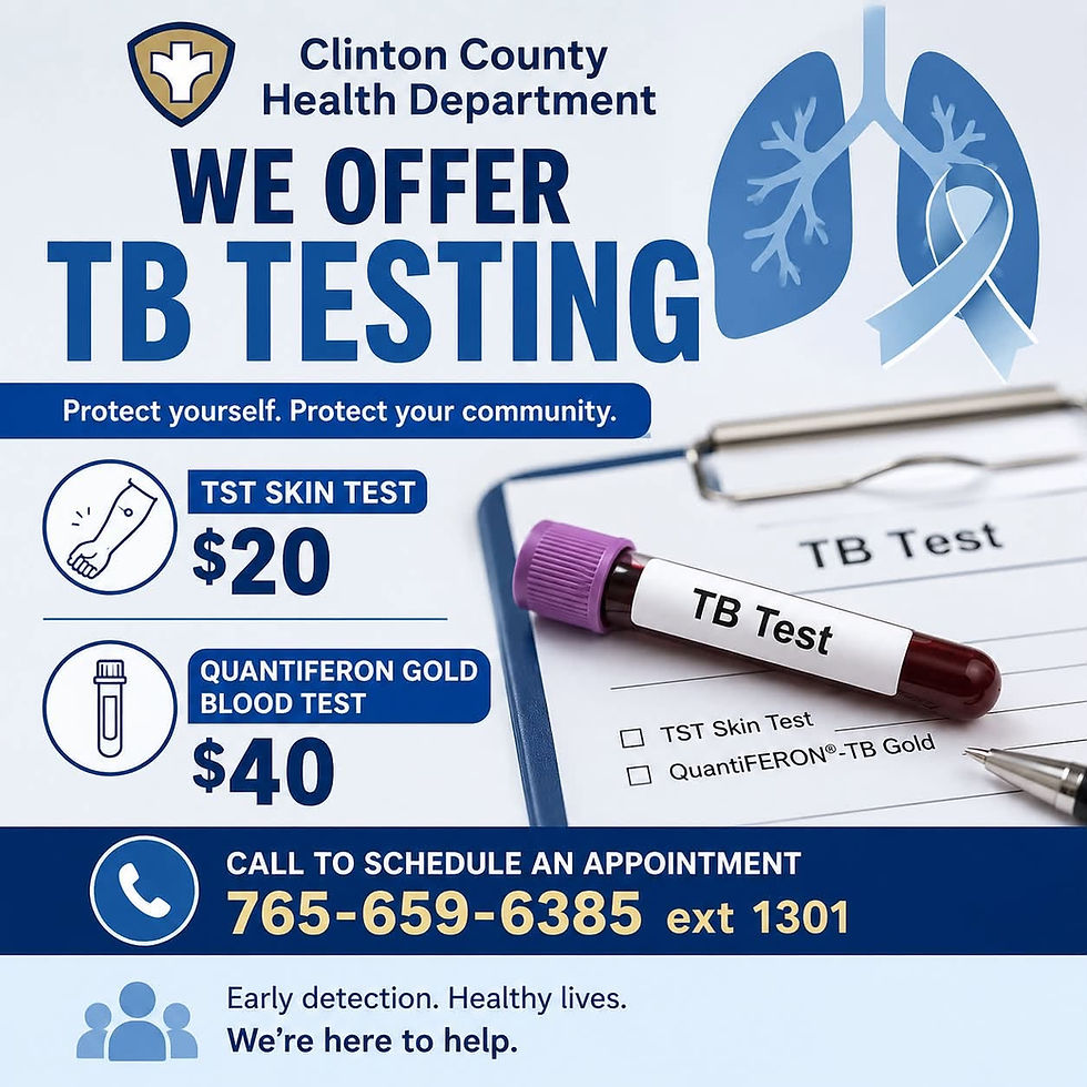 Clinton County Health Department Offers T.B. Testing