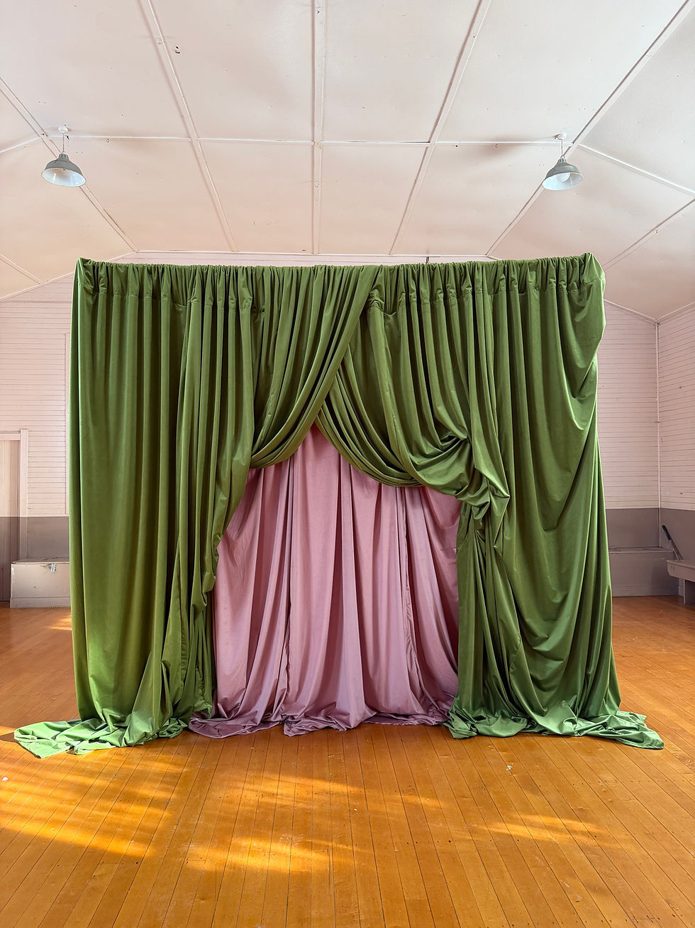 Thumbnail: MELON | Chartreuse + Pink Draping Backdrop