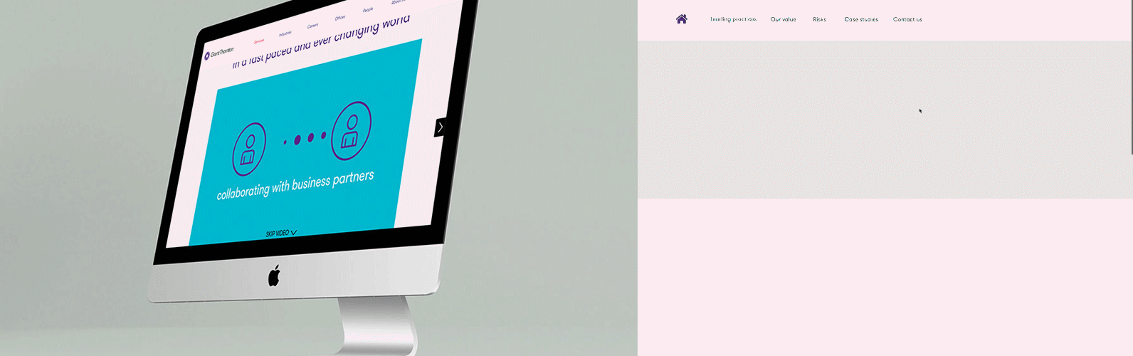Gif showing ceros technology showing Grant Thornton's third party risk management