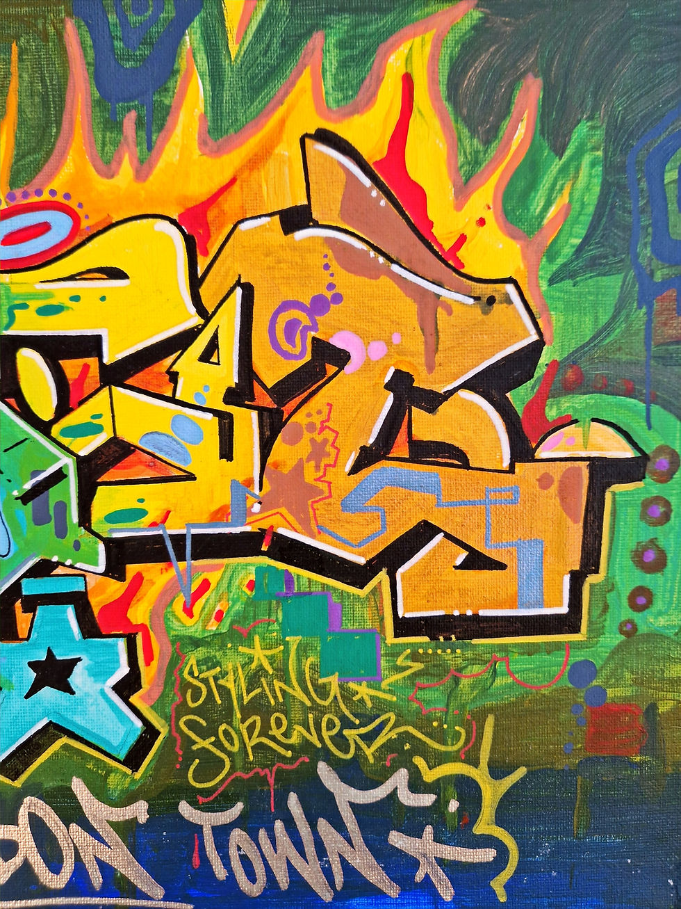 Thumbnail: London Town - Met (Mr Met) - Right View - Original London Street Art for Sale on Canvas, UK