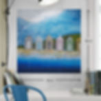 Beach Huts - Harry Chamberlain - Wall View 4 - Original Contemporary Abstract Art for Sale