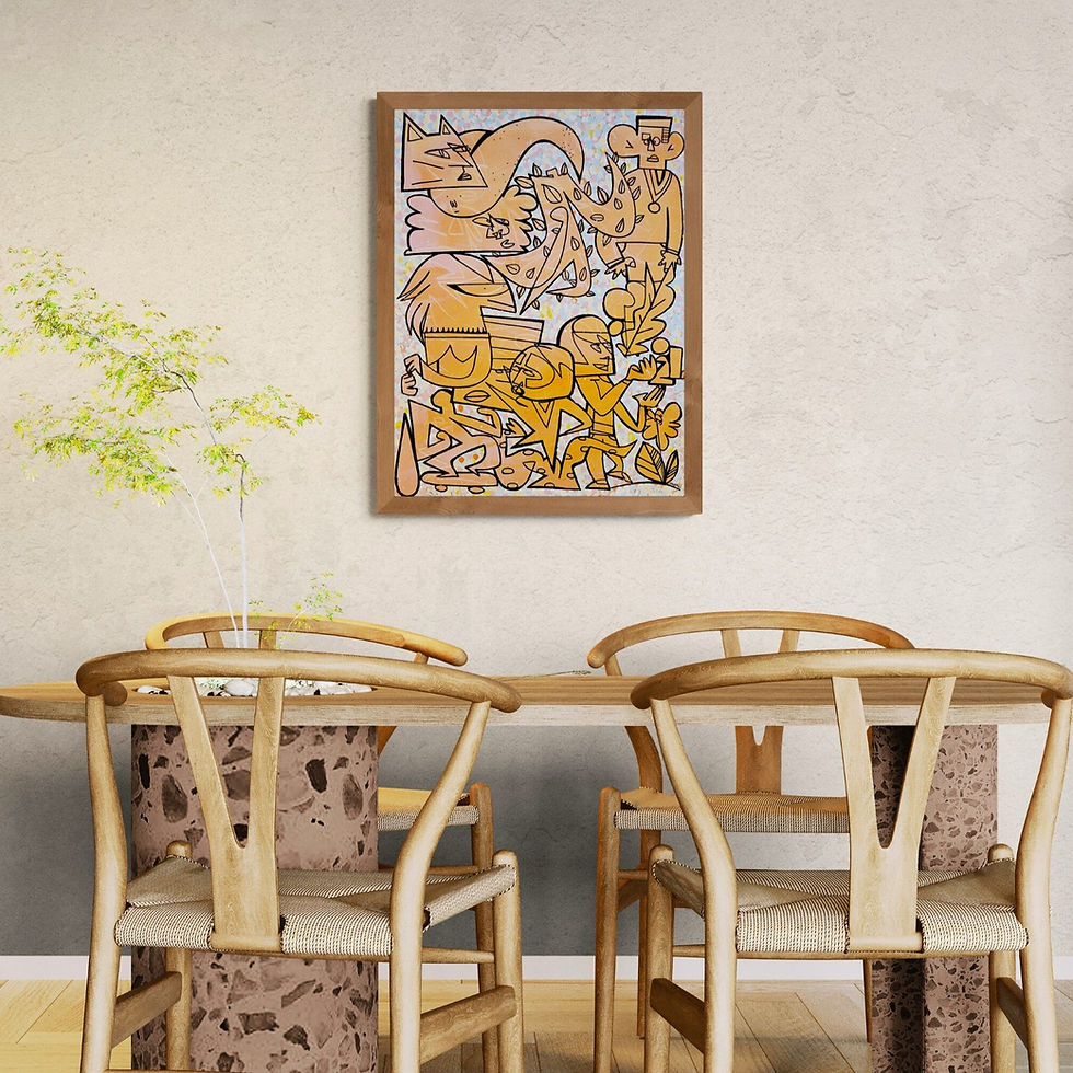 Thumbnail: The Misfits 2 - Leon Sparkes - Wall View 4 - Original Contemporary Pop Art for Sale, UK