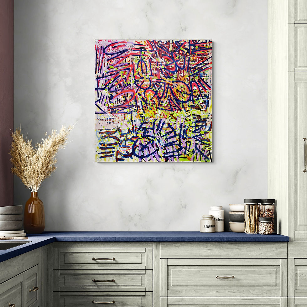 Thumbnail: Untitled 01 - Spitler - Wall View 1 - Buy Unique Contemporary Street Art for Sale on Canvas