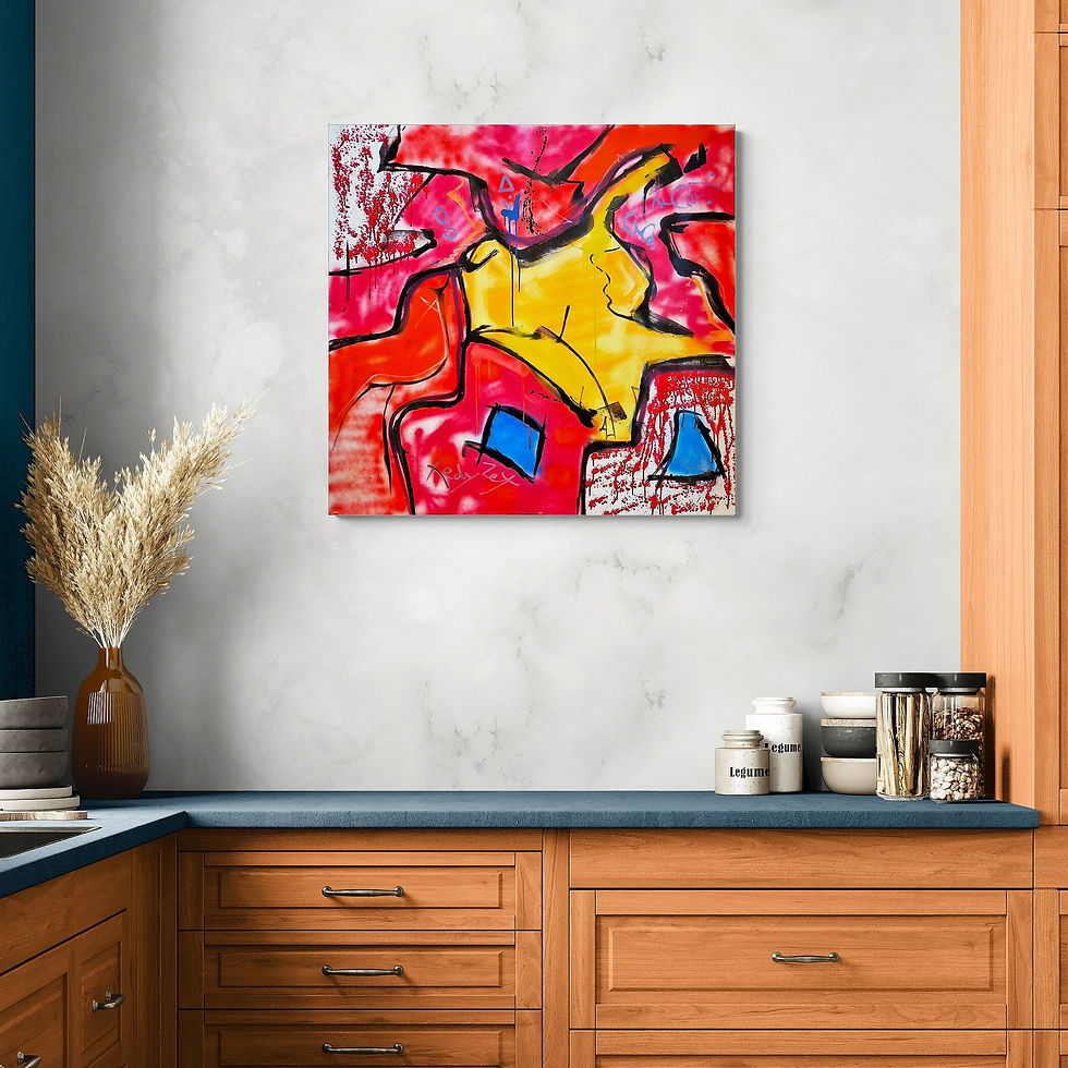 Thumbnail: Lines 65 - TedyZet (Tadas Zaicikas) - Wall View 3 - Buy Original Urban Wall Art on Canvas