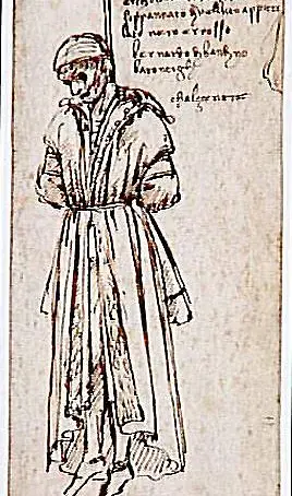 Leonardo DaVinci sketches a conspirator