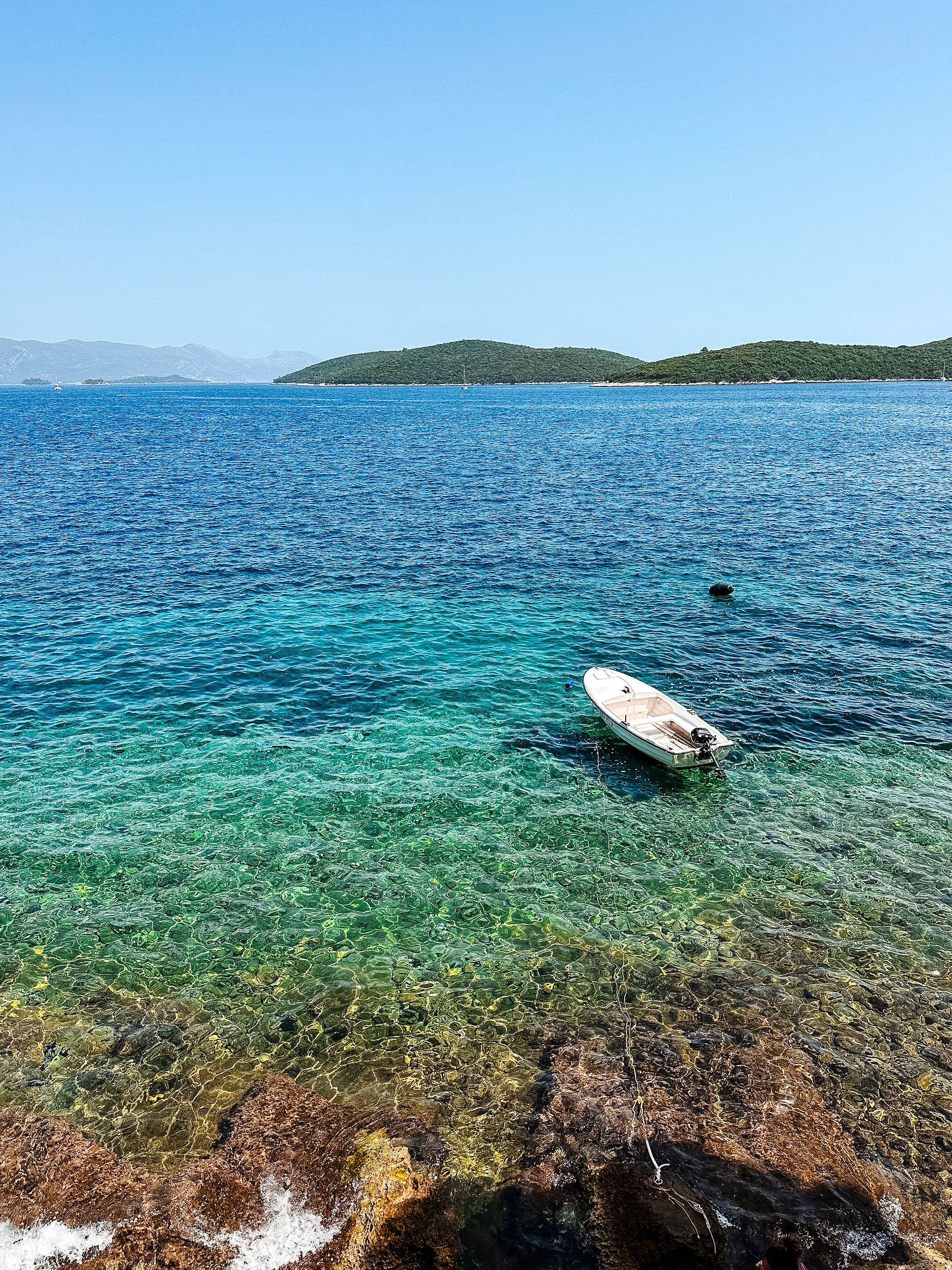 boat in water in croatia