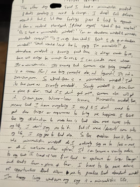 Do I Have A Minimalistic Mindset? | 8/24/21