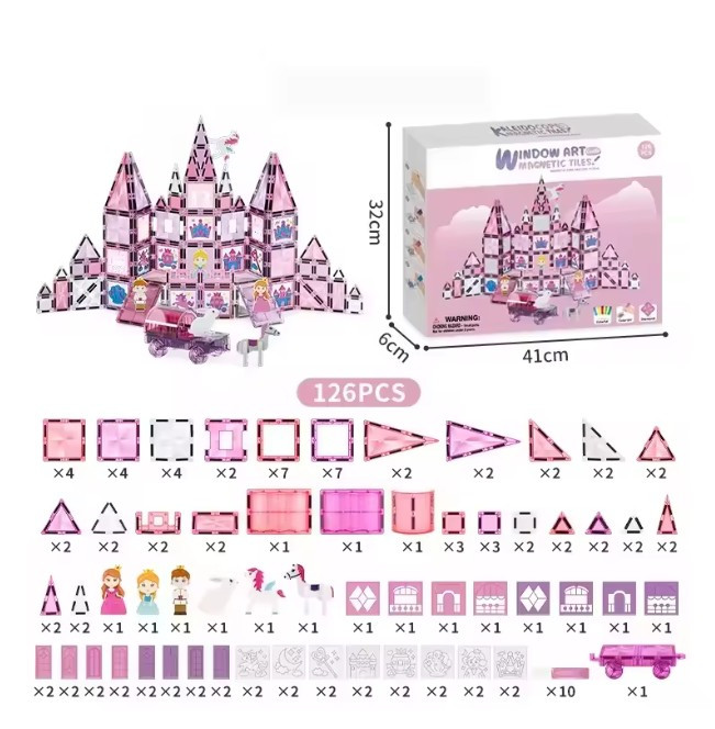 Thumbnail: 78PCS Princess Series Magnetic Tiles