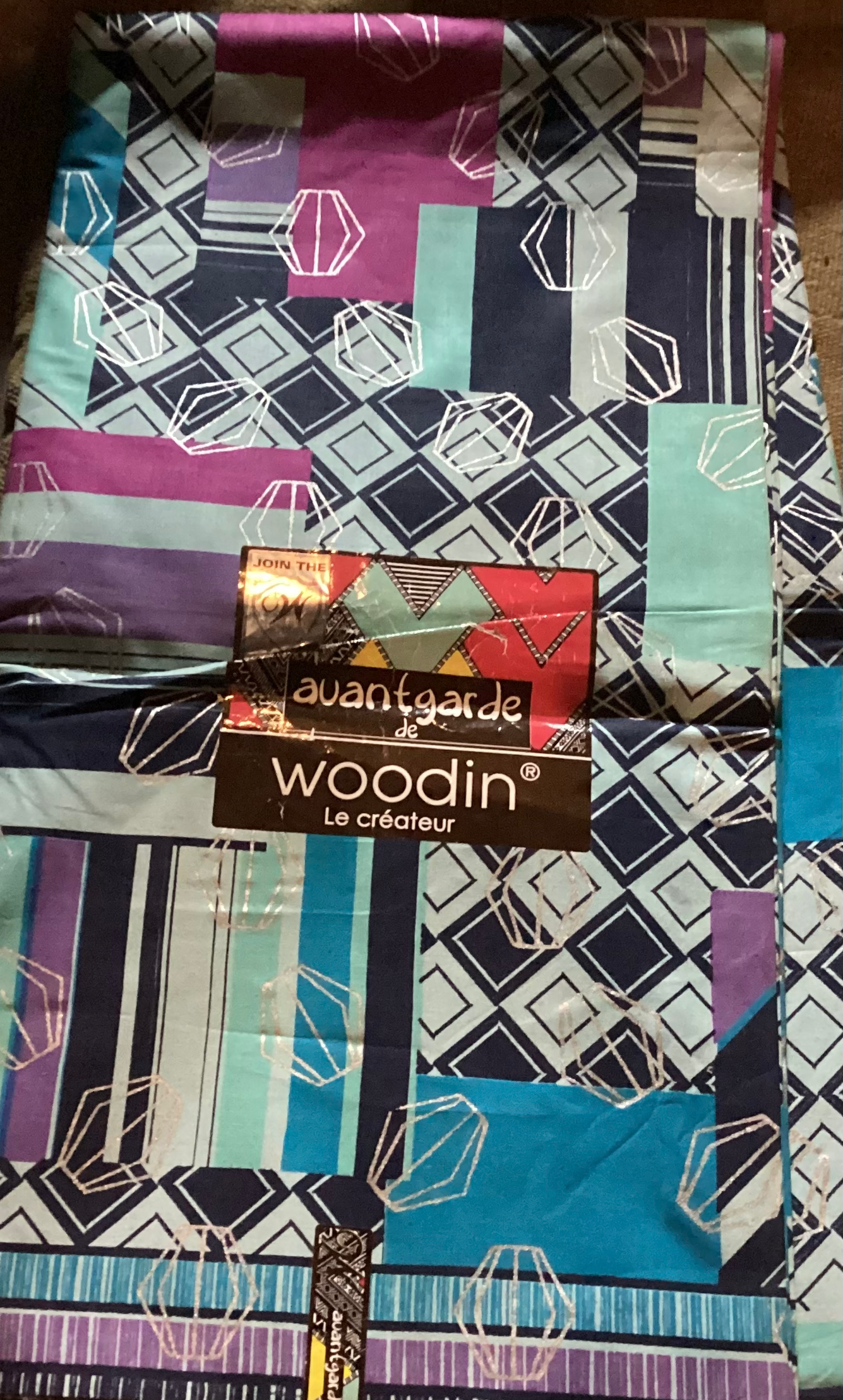 Avantgarde de Woodin, sold by yard, pink, purple, light blue, lilac