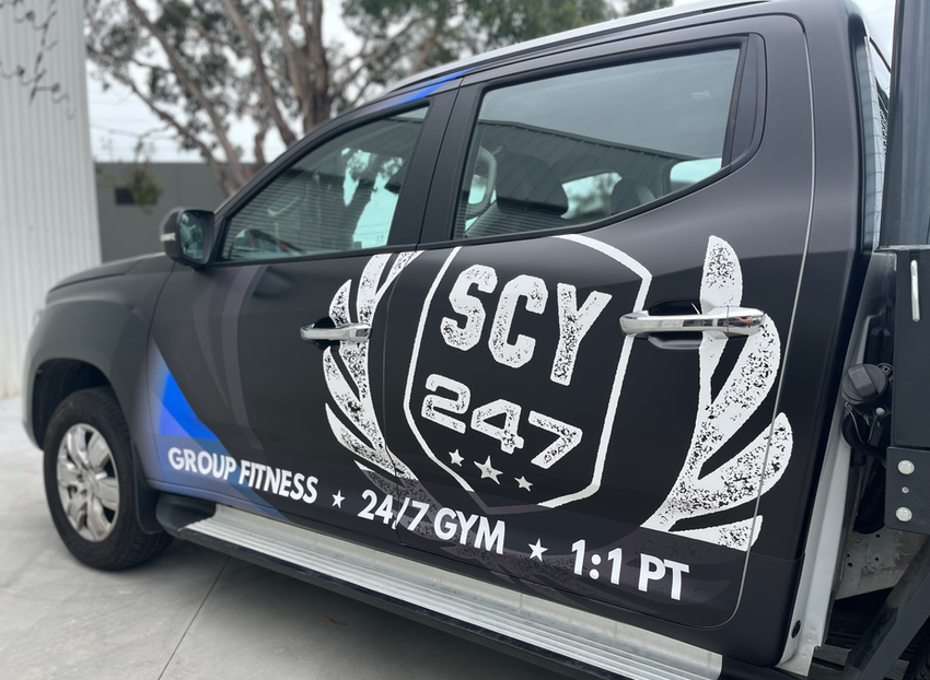 Full vehicle wrap with graphics