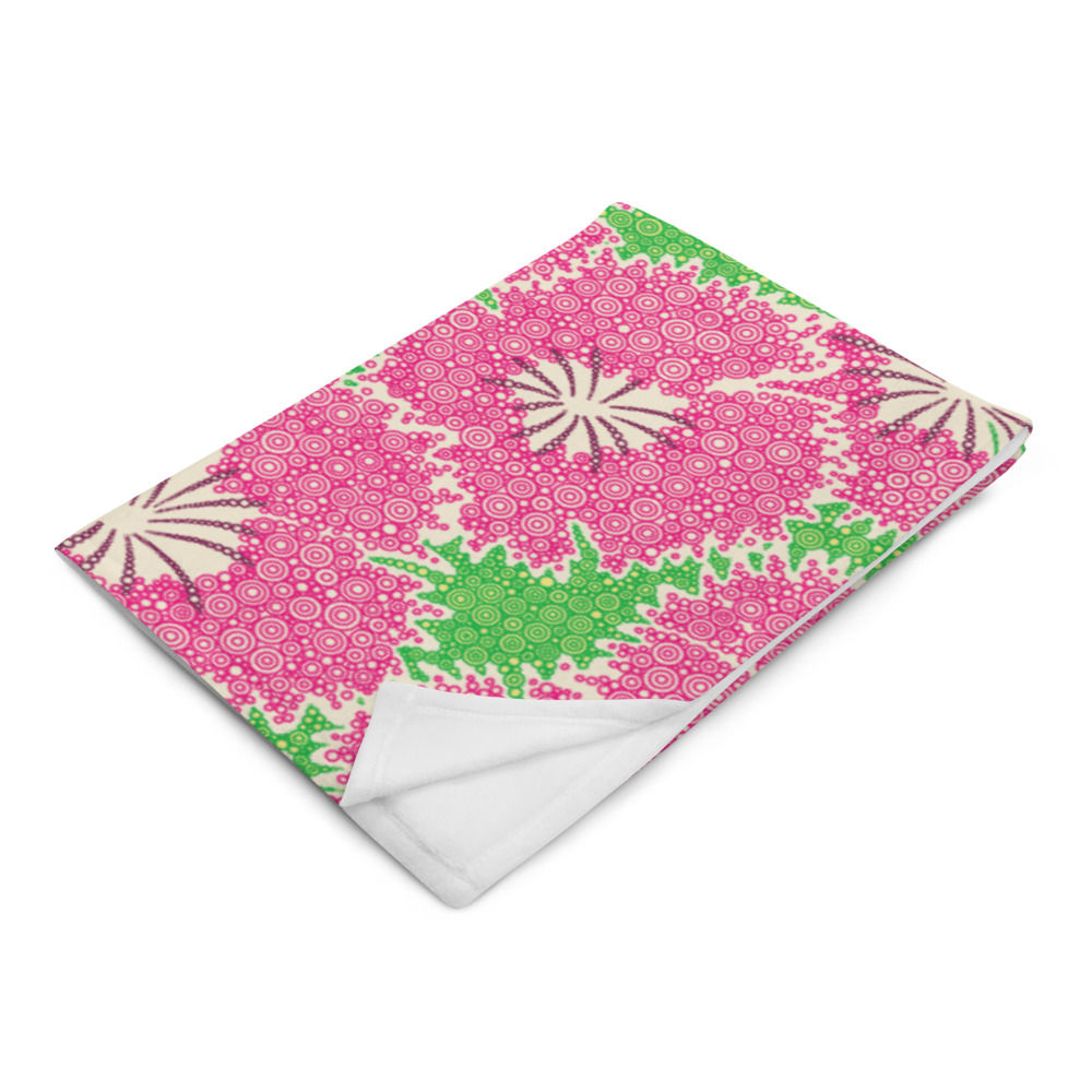 Dianthus Annuals Throw Blanket