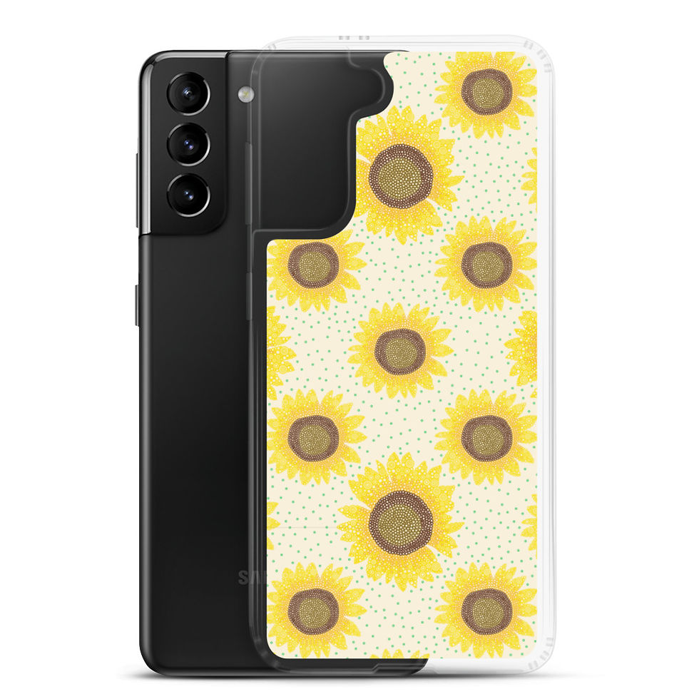 Thumbnail: Sunflower Polka Dots Samsung Phone Case