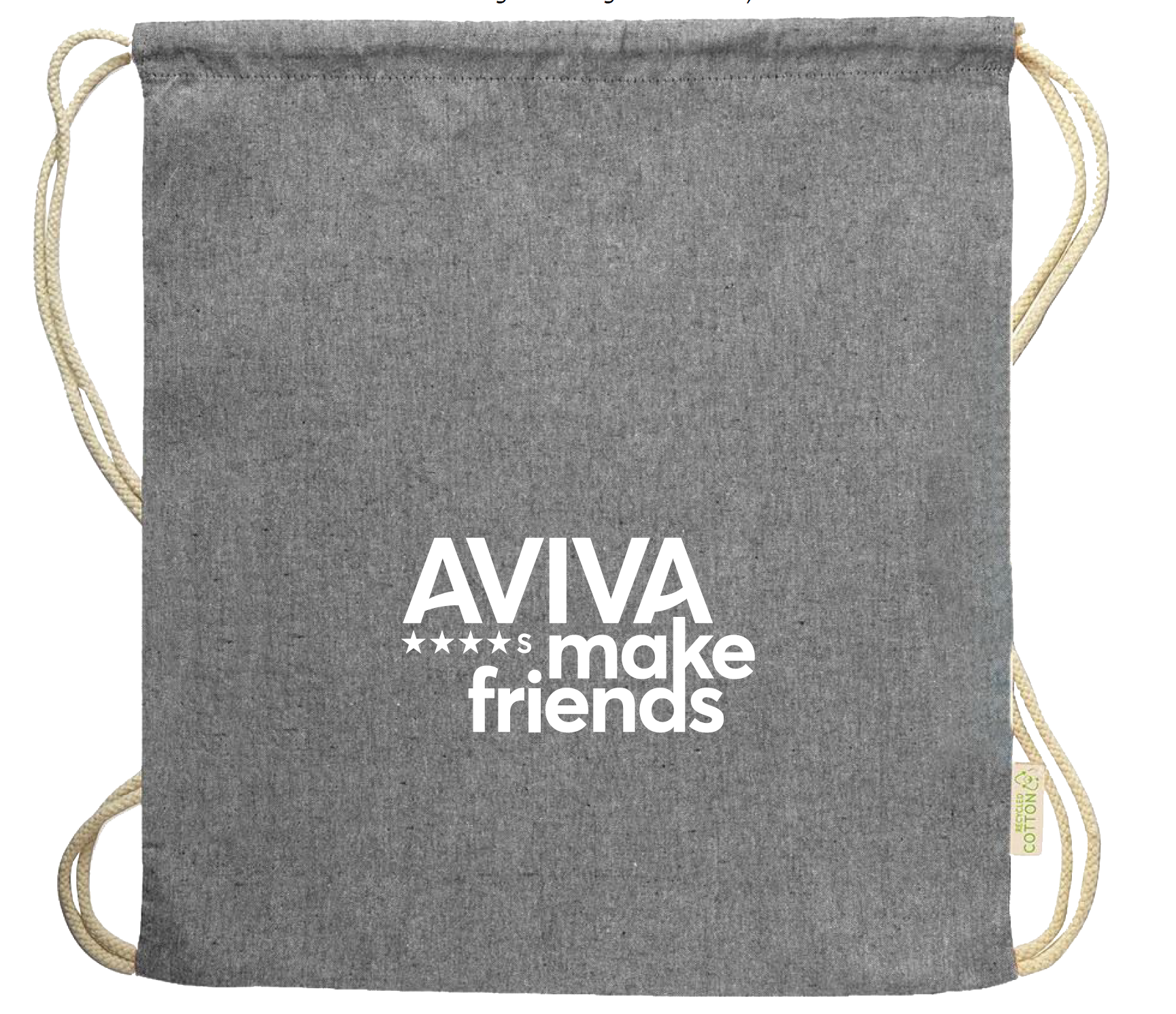 Grauer AVIVA make friends-Turnbeutel